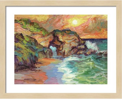 Sunset at Woods Cove, Laguna Beach, Manfred H. Kuhnert